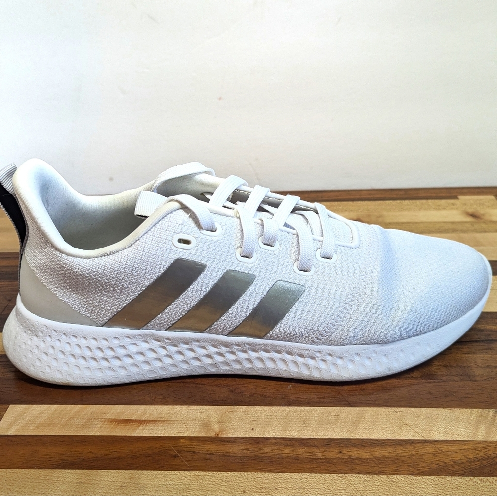 Adidas Puremotion Women's Running Sneakers White Metallic Silver Size 9.5 - Picture 2 of 6